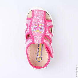 221064-12 Босоножки текстильные для девочки фуксия фото №4