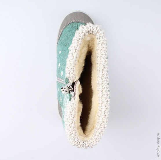 667026-42 Валенки для девочки бирюзовый фото №4