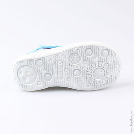 221063-11 Босоножки текстильные для девочки голубой фото №3