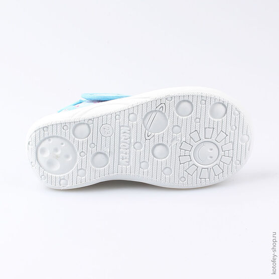 221063-11 Босоножки текстильные для девочки голубой фото №3