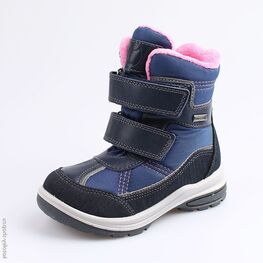 454993-44 Мембранные ботинки для девочки син-роз