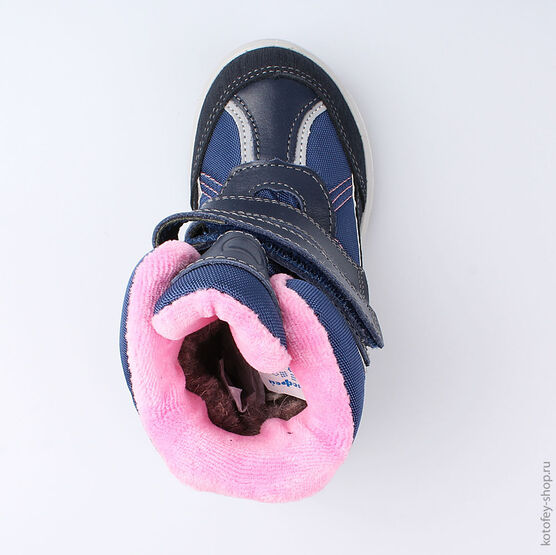 454993-44 Мембранные ботинки для девочки син-роз фото №4