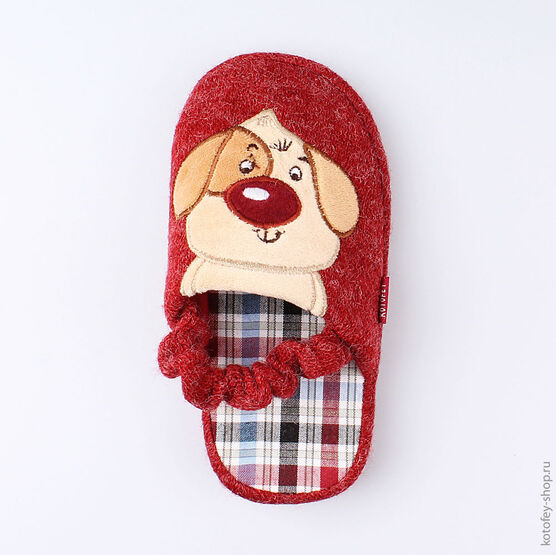 331106-11 Тапочки для мальчики красный фото №4