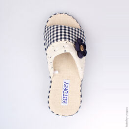 731014-11 Тапочки голубые для девочки голубой фото №4