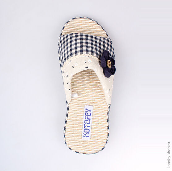 731014-11 Тапочки голубые для девочки голубой фото №4