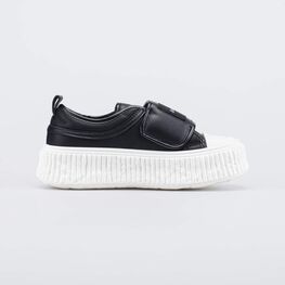 732383-72 Кожаные полуботинки на высокой подошве для девочки черный фото №2