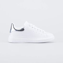 734040-71 Белые кожаные полуботинки для девочки бел-срб фото №2