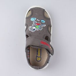221056-12 Сандалии текстильные для мальчики серый фото №4