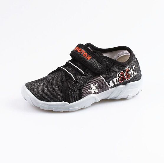 431116-12 Текстильная обувь для мальчики чер-сер