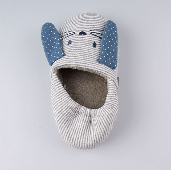 431156-12 Тапочки для мальчики сер-гол фото №4