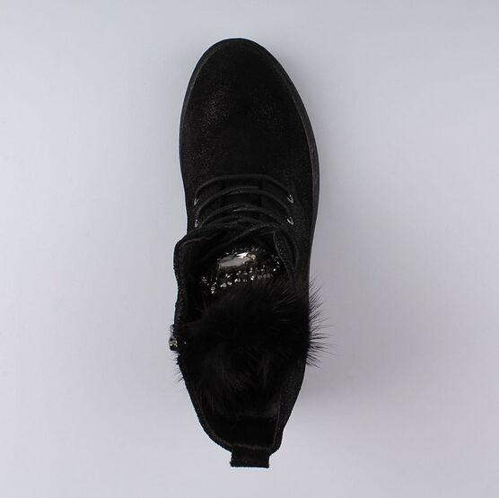 652147-31 Ботинки для девочки черный фото №4