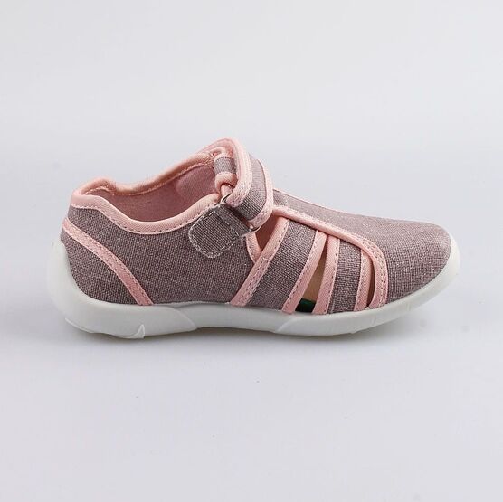 421024-13 Босоножки текстильные для девочки розовый фото №2