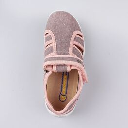 421024-13 Босоножки текстильные для девочки розовый фото №4