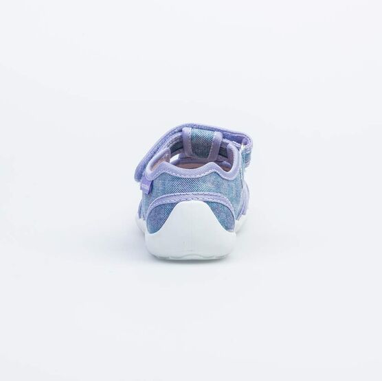 421014-12 Босоножки текстильные для девочки сир-гол фото №4