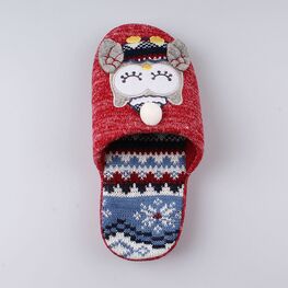 531120-11 Тапочки для девочки бордовый фото №4