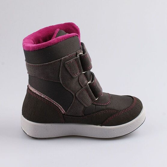 454806-43 Мембранные ботинки для девочки серый фото №2