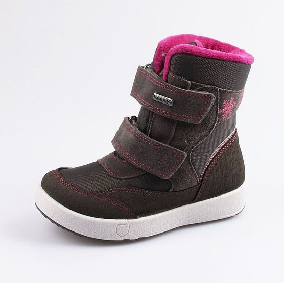 454806-43 Мембранные ботинки для девочки серый