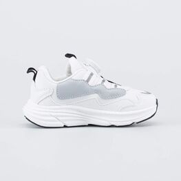 344511-71 Белые кроссовки с системой быстрой шнуровки для мальчики бел-чер фото №2