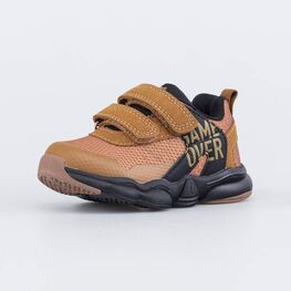 144234-72 Кроссовки на липучках для мальчики коричневый