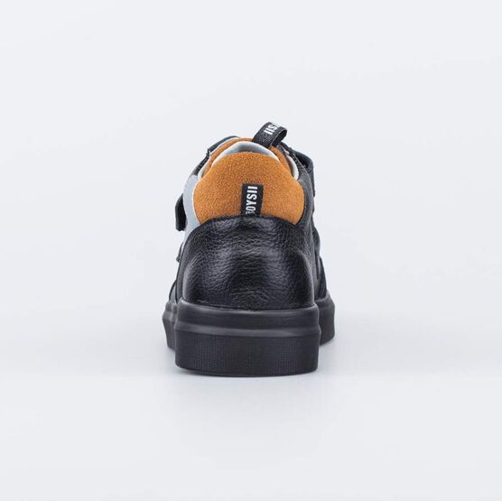 552313-21 Кожаные ботинки на липучках для мальчики черный фото №5