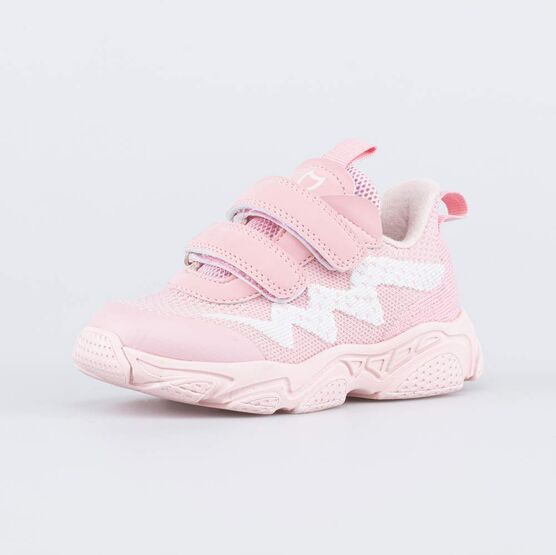 144214-14 Кроссовки на липучках для девочки для девочки розовый