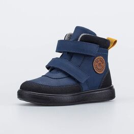 552326-32 Утепленные ботинки на липучках для мальчики синий