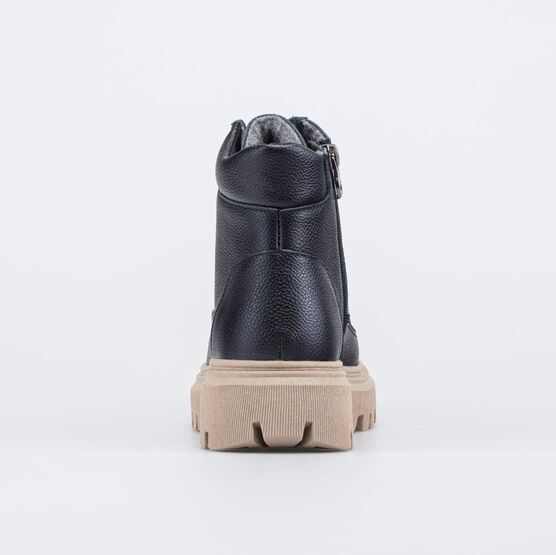 652207-31 Ботинки на молнии для девочки чер-беж фото №5