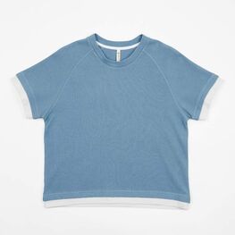 07764090-41 Вафельная футболка для мальчика синий для мальчики голубой