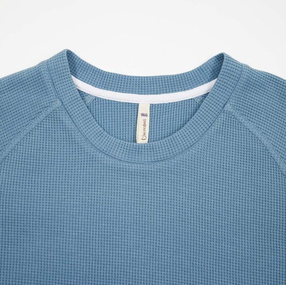 07764090-41 Вафельная футболка для мальчика синий для мальчики голубой фото №3