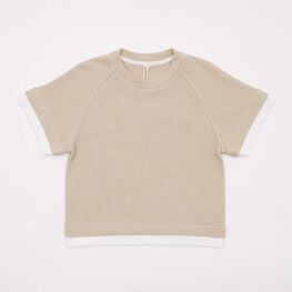 07764090-42 Вафельная футболка для мальчика бежевый для мальчики бежевый