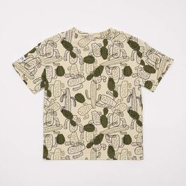 07764091-40 Футболка из футера для мальчика бежевый-зеленый для мальчики беж-зел фото №2