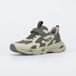 744297-12 Подростковые кроссовки из Softshell для мальчики оливковый