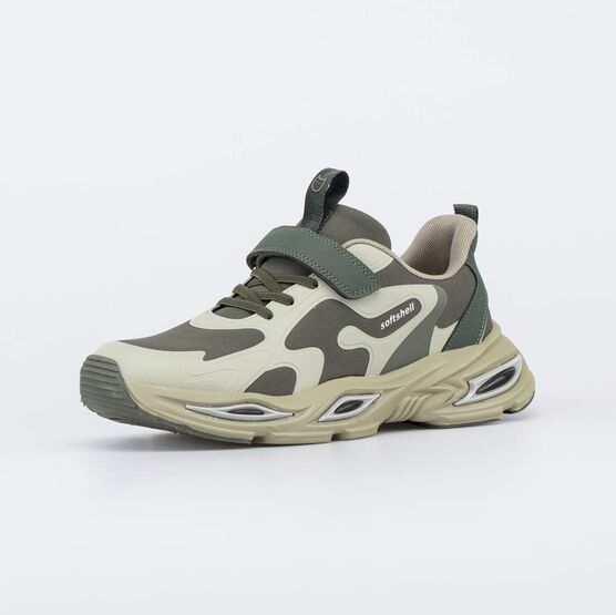 744297-12 Подростковые кроссовки из Softshell для мальчики оливковый