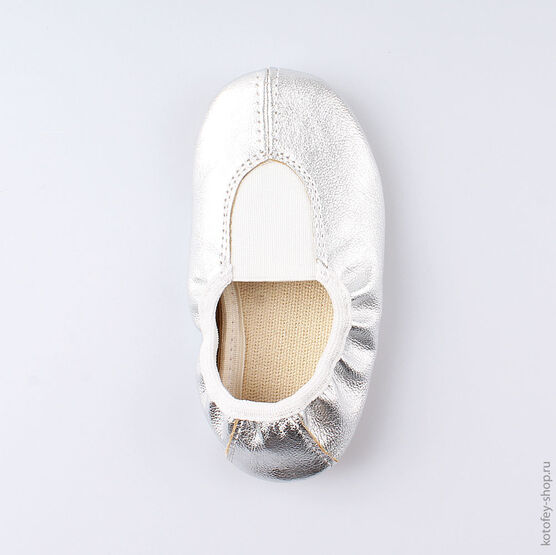 212003-07 Чешки для девочки серебристый фото №4