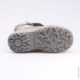 352161-51 Сапожки для девочки срб-сер фото №3