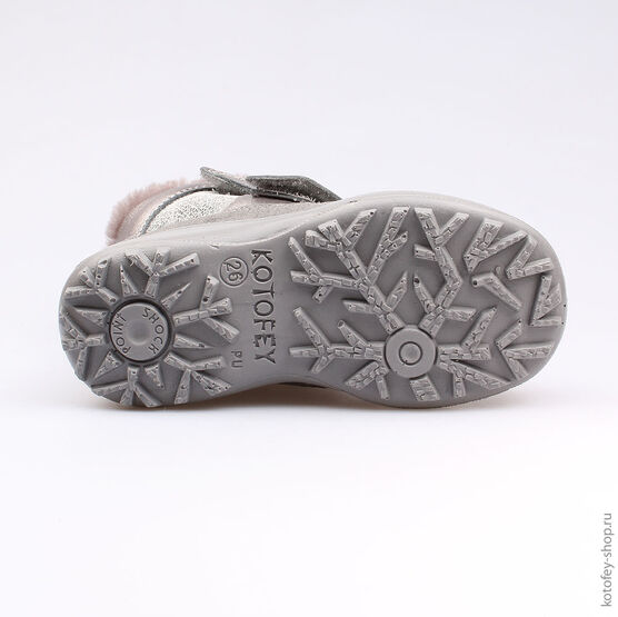 352161-51 Сапожки для девочки срб-сер фото №3