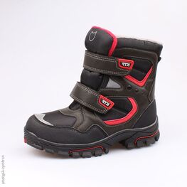 654933-42 Мембранные ботинки для мальчики чер-сер-кра