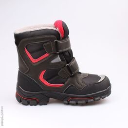 654933-42 Мембранные ботинки для мальчики чер-сер-кра фото №2