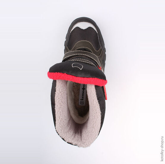 654933-42 Мембранные ботинки для мальчики чер-сер-кра фото №4