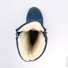 367105-42 Валенки для девочки светло-синий фото №4