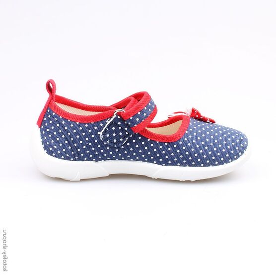 431042-14 Текстильная обувь для девочки син-кра фото №2