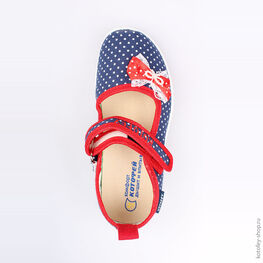 431042-14 Текстильная обувь для девочки син-кра фото №4