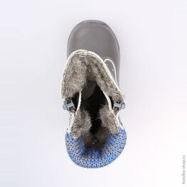 162050-43 Сапожки для мальчики серый фото №4