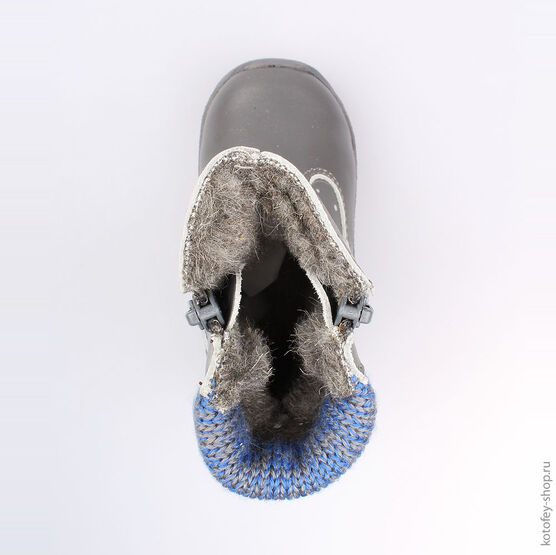 162050-43 Сапожки для мальчики серый фото №4