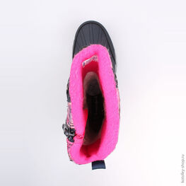 664912-44 Мембранные сапоги для девочки син-цве фото №4