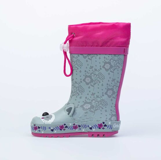 366214-11 Резиновые сапоги для девочки серый фото №3