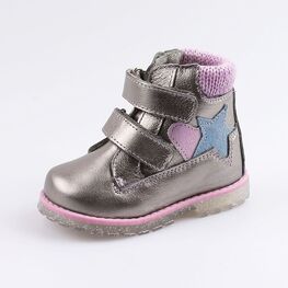 152213-35 Ботинки для девочки серебрист.