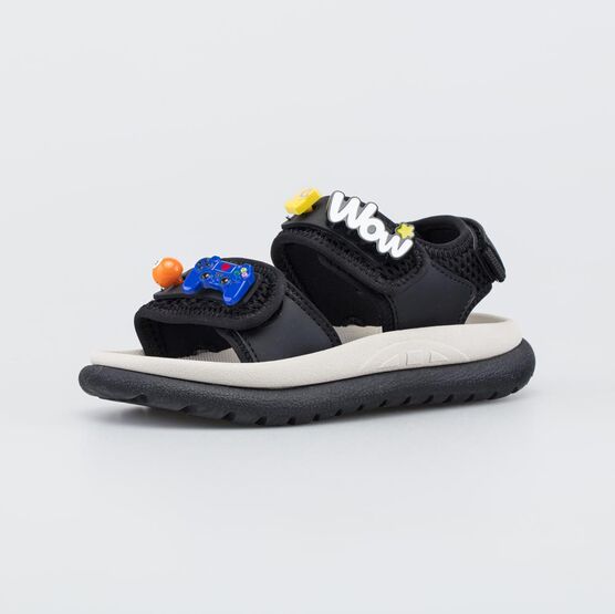 324095-11 Пляжные сандалии с набором котофишек для мальчики черный