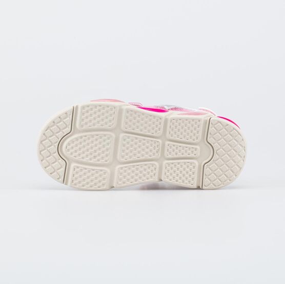 324097-12 Светящиеся пляжные сандалии со съемными нашивками для девочки розовый,фуксия фото №3