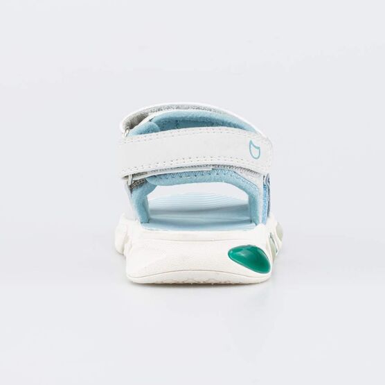 324097-13 Светящиеся пляжные сандалии со съемными нашивками для мальчики серый,голубой фото №5